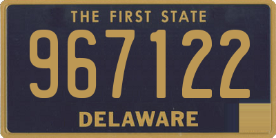 DE license plate 967122