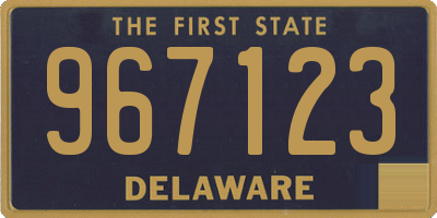 DE license plate 967123