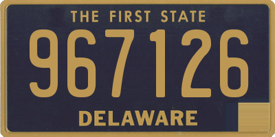 DE license plate 967126