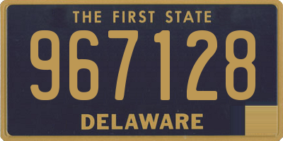 DE license plate 967128