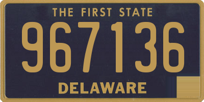 DE license plate 967136