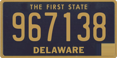 DE license plate 967138