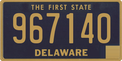 DE license plate 967140