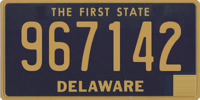 DE license plate 967142