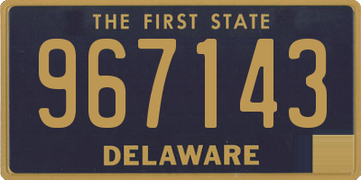 DE license plate 967143