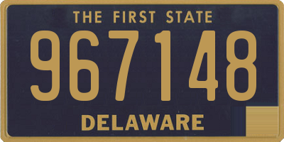 DE license plate 967148