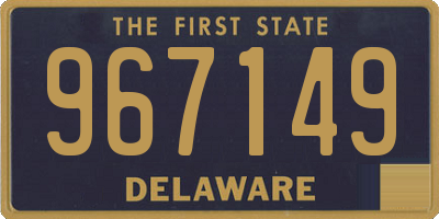 DE license plate 967149