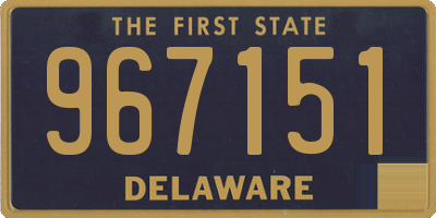 DE license plate 967151