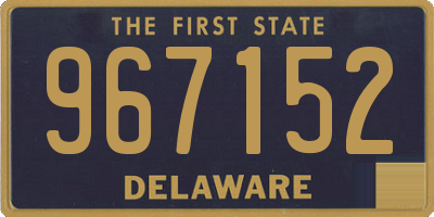 DE license plate 967152