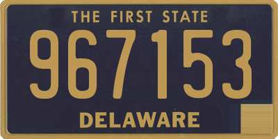 DE license plate 967153