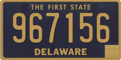 DE license plate 967156