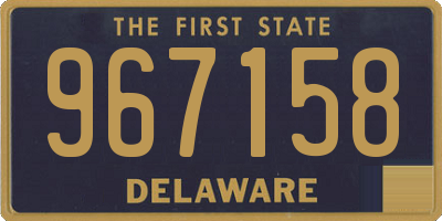 DE license plate 967158