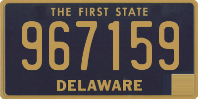 DE license plate 967159