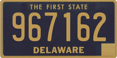 DE license plate 967162