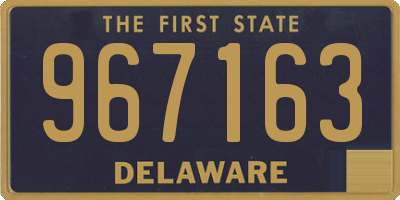 DE license plate 967163