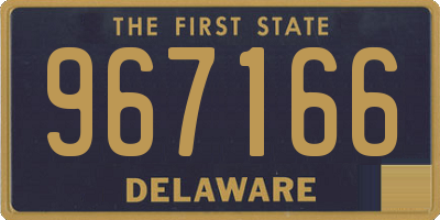 DE license plate 967166