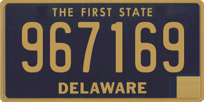 DE license plate 967169