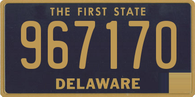 DE license plate 967170