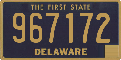 DE license plate 967172