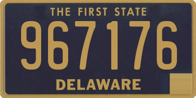 DE license plate 967176