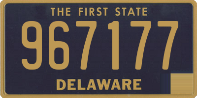 DE license plate 967177