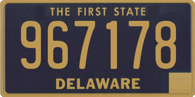 DE license plate 967178