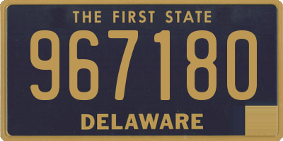 DE license plate 967180