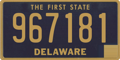 DE license plate 967181