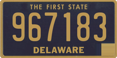 DE license plate 967183