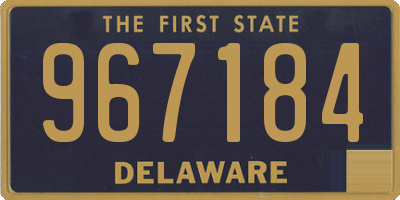 DE license plate 967184