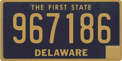 DE license plate 967186