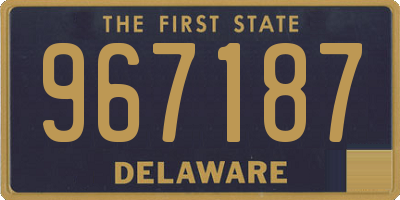 DE license plate 967187