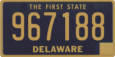 DE license plate 967188