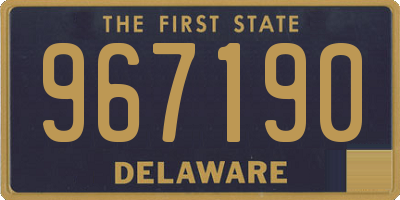 DE license plate 967190