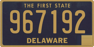 DE license plate 967192