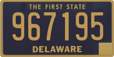 DE license plate 967195