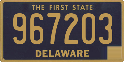 DE license plate 967203