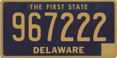 DE license plate 967222