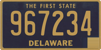 DE license plate 967234