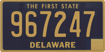 DE license plate 967247