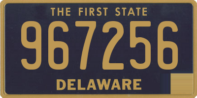 DE license plate 967256