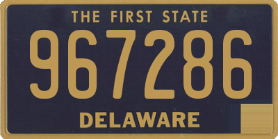 DE license plate 967286