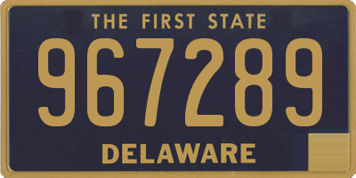 DE license plate 967289