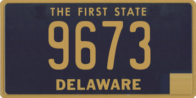 DE license plate 9673