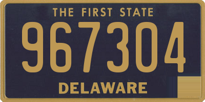 DE license plate 967304