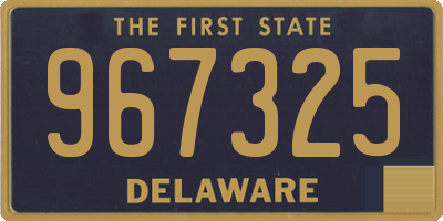 DE license plate 967325