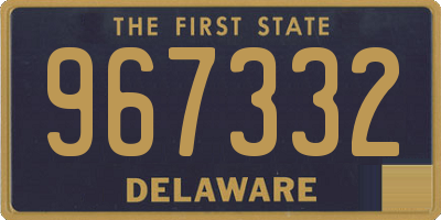 DE license plate 967332