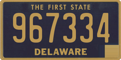 DE license plate 967334