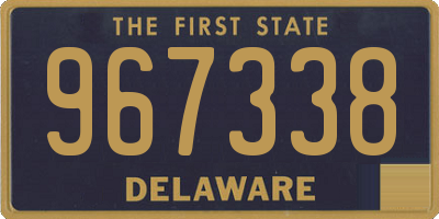 DE license plate 967338