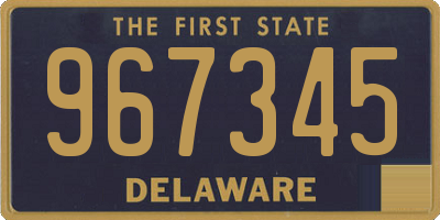 DE license plate 967345